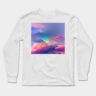 Aesthetic Vaporwave Rainbow Long Sleeve T-Shirt